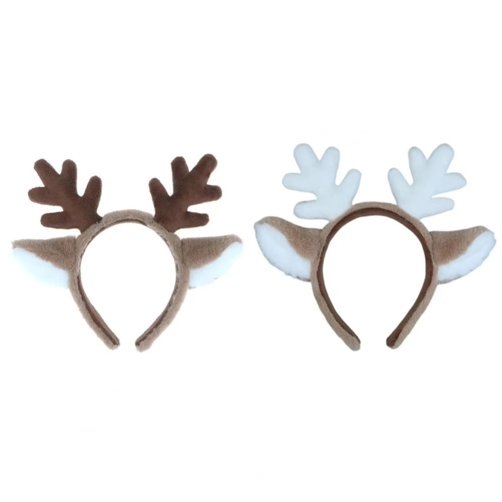 Reindeer Antlers Headband - Мягкая рождественская повязка на голову, пушистая