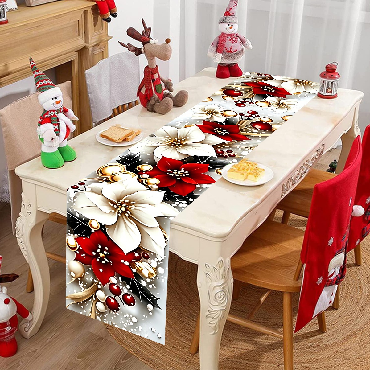 Настольная дорожка с цветочным – обзор и цена Christmas Table Runner