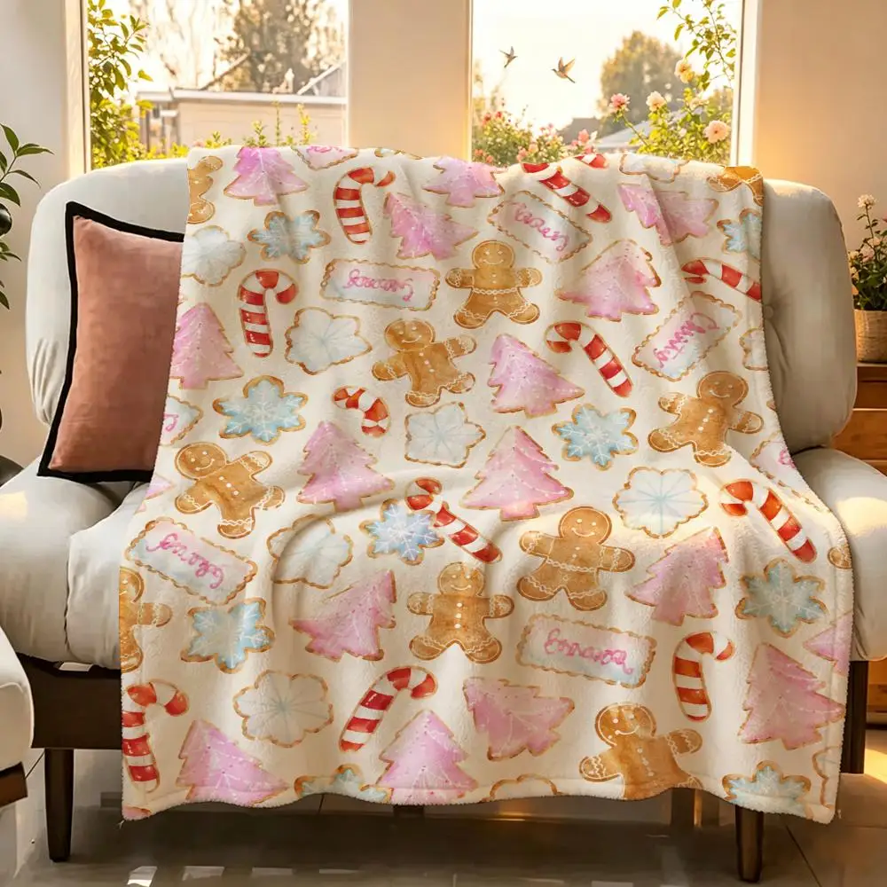 Нежно-розовый плед с рождестве – обзор и цена Christmas Throw Blanket